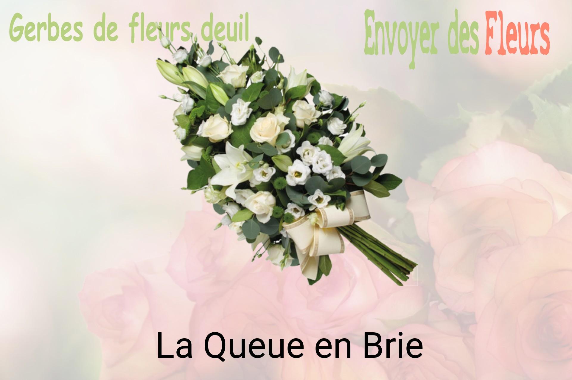 Gerbe de fleurs de deuil livrée à La Queue-en-Brie